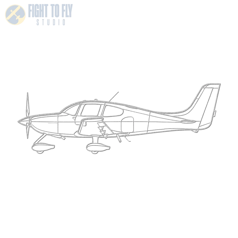 SR-22 Die Cut Metal Wall Art - Sign - Pilot gifts - WWII warbird t-shirt