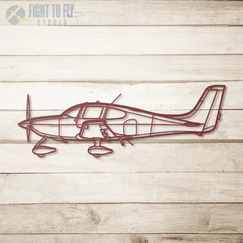 SR-22 Die Cut Metal Wall Art - Sign - Pilot gifts - WWII warbird t-shirt