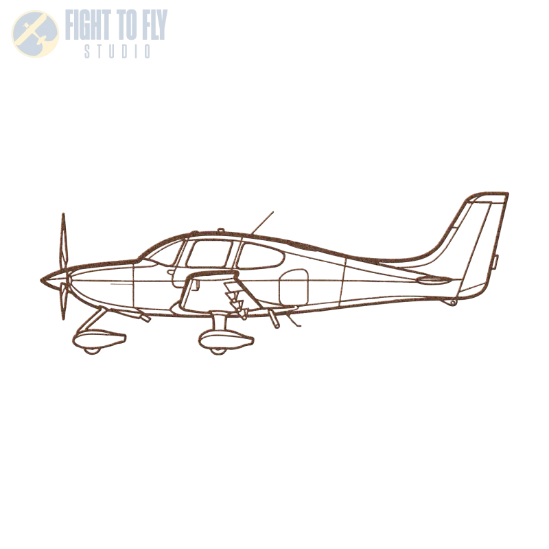 SR-22 Die Cut Metal Wall Art - Sign - Pilot gifts - WWII warbird t-shirt