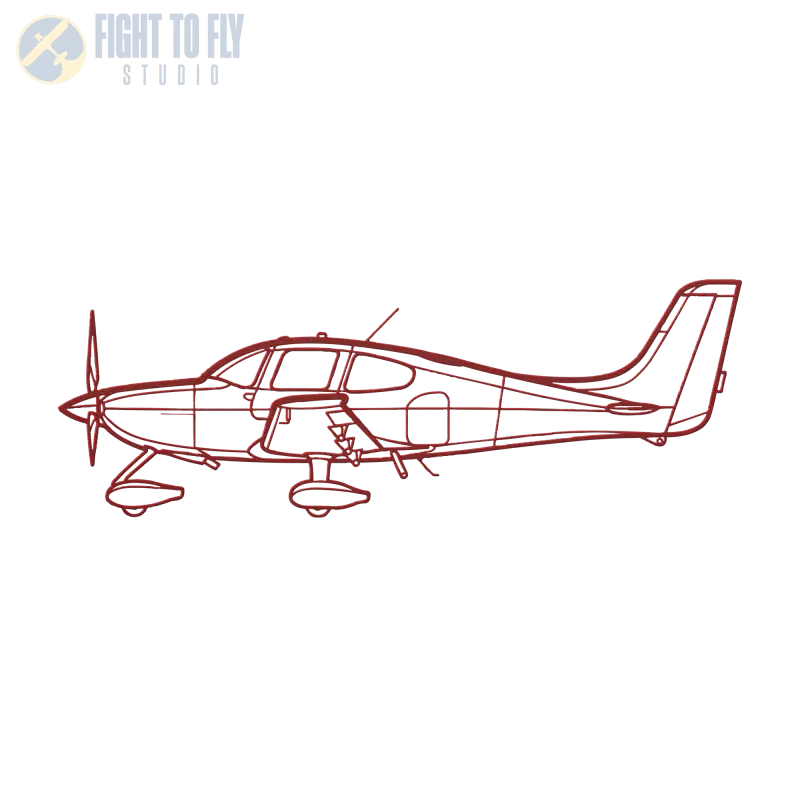 SR-22 Die Cut Metal Wall Art - Sign - Pilot gifts - WWII warbird t-shirt