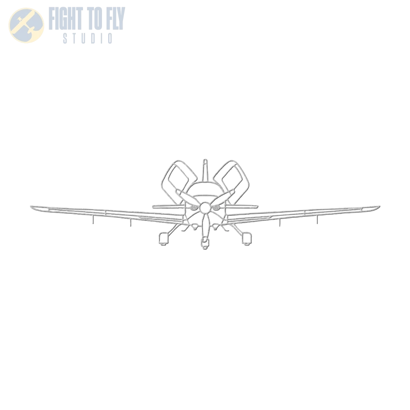 SR-22G6 Front Die Cut Metal Wall Art - Sign - Pilot gifts - WWII warbird t-shirt