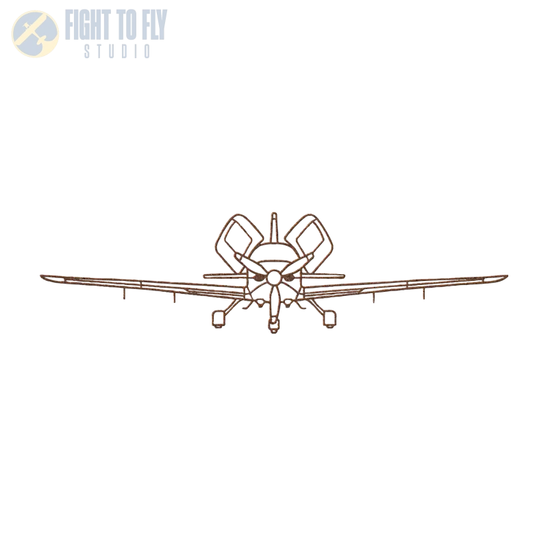 SR-22G6 Front Die Cut Metal Wall Art - Sign - Pilot gifts - WWII warbird t-shirt