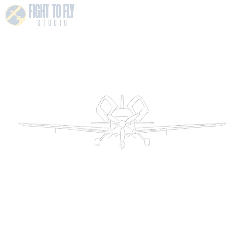 SR-22G6 Front Die Cut Metal Wall Art - Sign - Pilot gifts - WWII warbird t-shirt