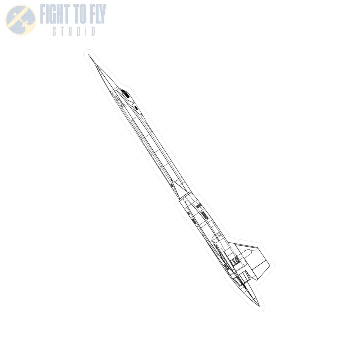 SR-71 Blackbird Kiss-Cut Vinyl Decal - Paper products - Pilot gifts - WWII warbird t-shirt