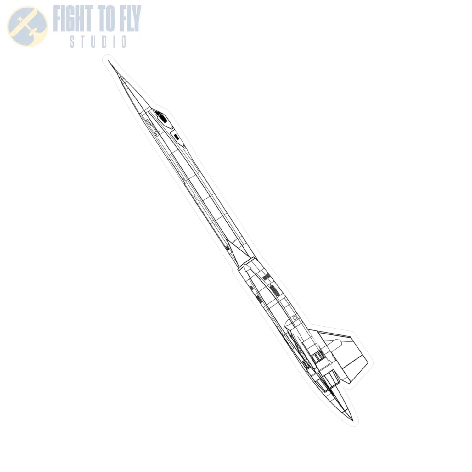 SR-71 Blackbird Kiss-Cut Vinyl Decal - Paper products - Pilot gifts - WWII warbird t-shirt