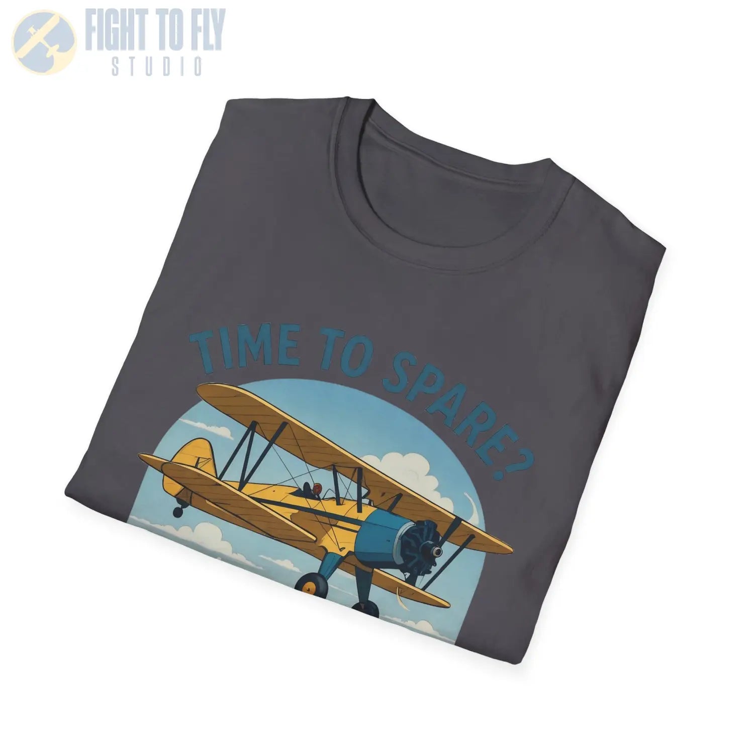 Time to Spare? Go by Air - Stearman - T-Shirt - Pilot gifts - WWII warbird t-shirt
