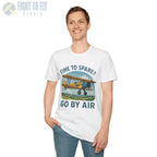 Time to Spare? Go by Air - Stearman - T-Shirt - Pilot gifts - WWII warbird t-shirt