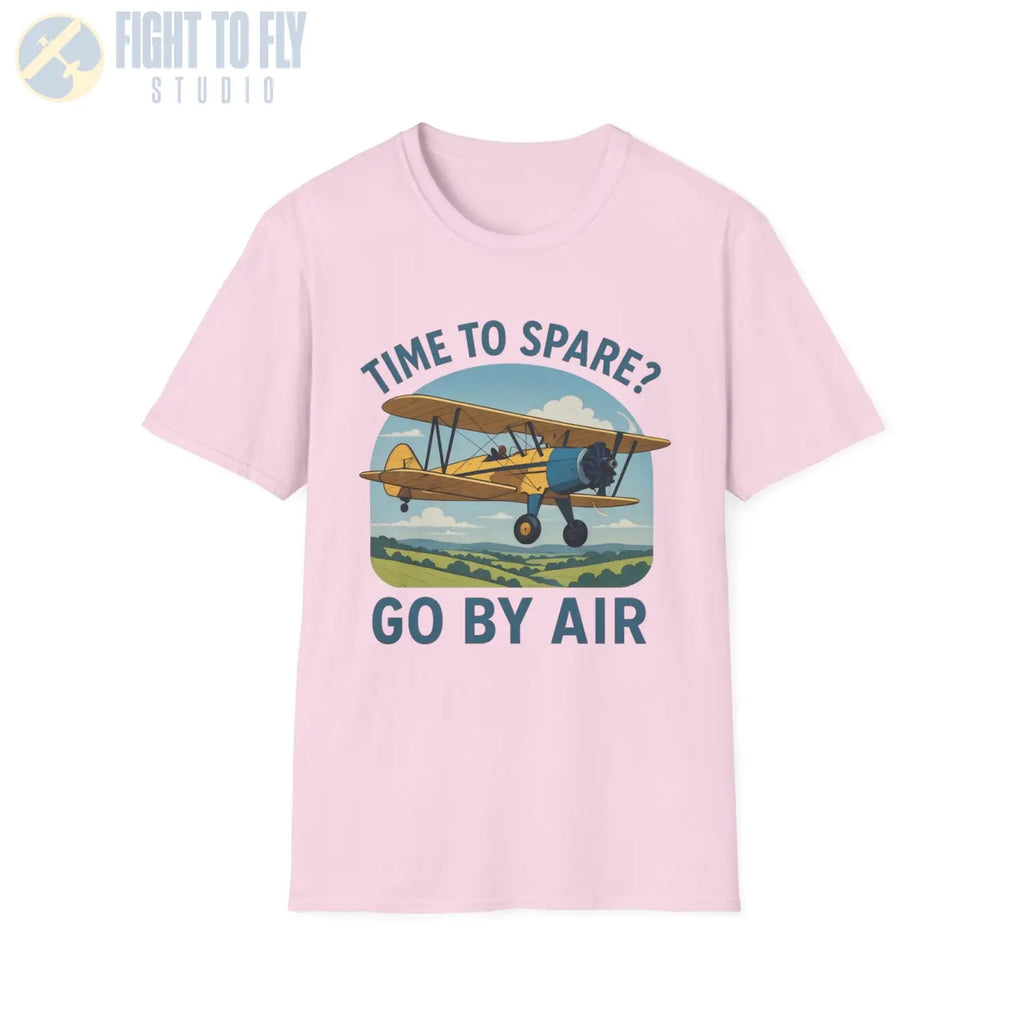 Time to Spare? Go by Air - Stearman - T-Shirt - Pilot gifts - WWII warbird t-shirt