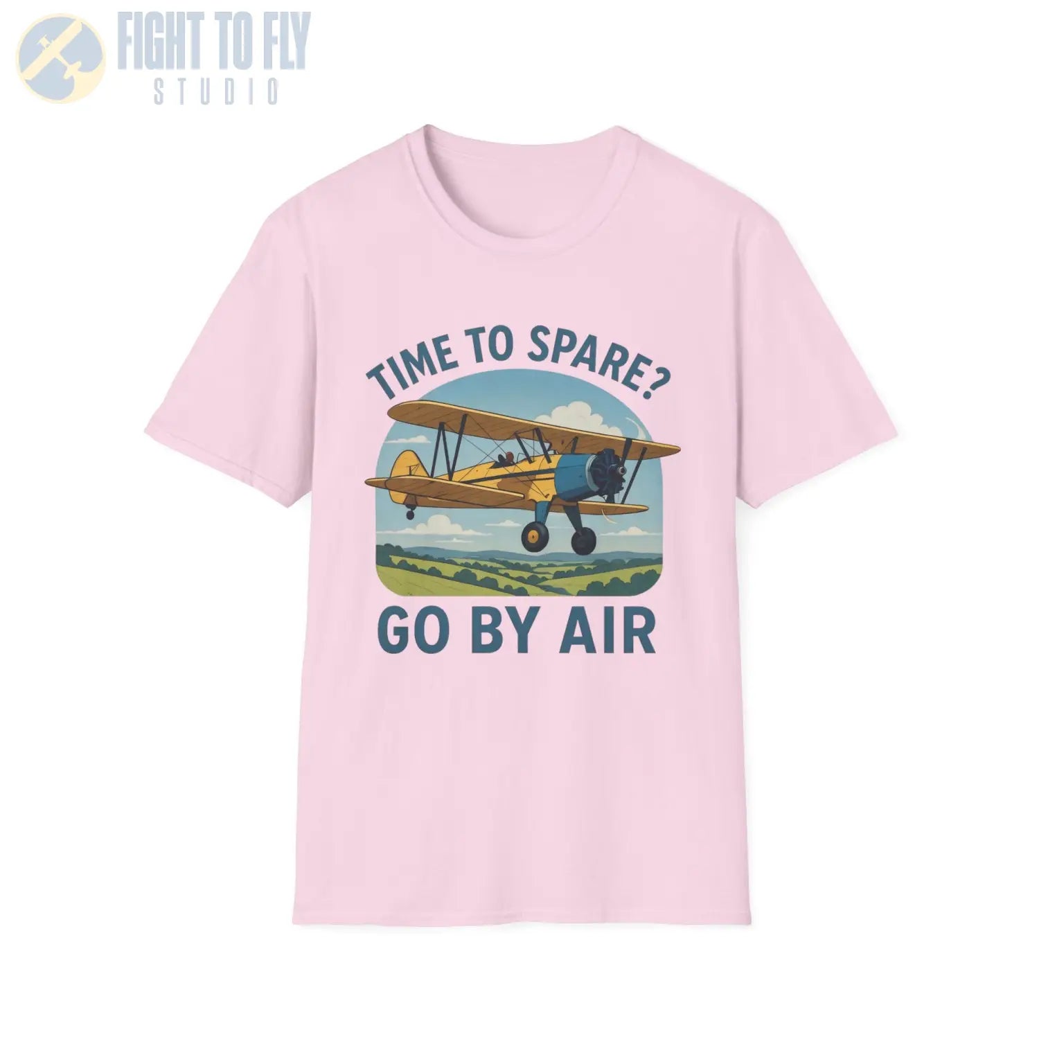 Time to Spare? Go by Air - Stearman - T-Shirt - Pilot gifts - WWII warbird t-shirt