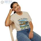 Time to Spare? Go by Air - Stearman - T-Shirt - Pilot gifts - WWII warbird t-shirt