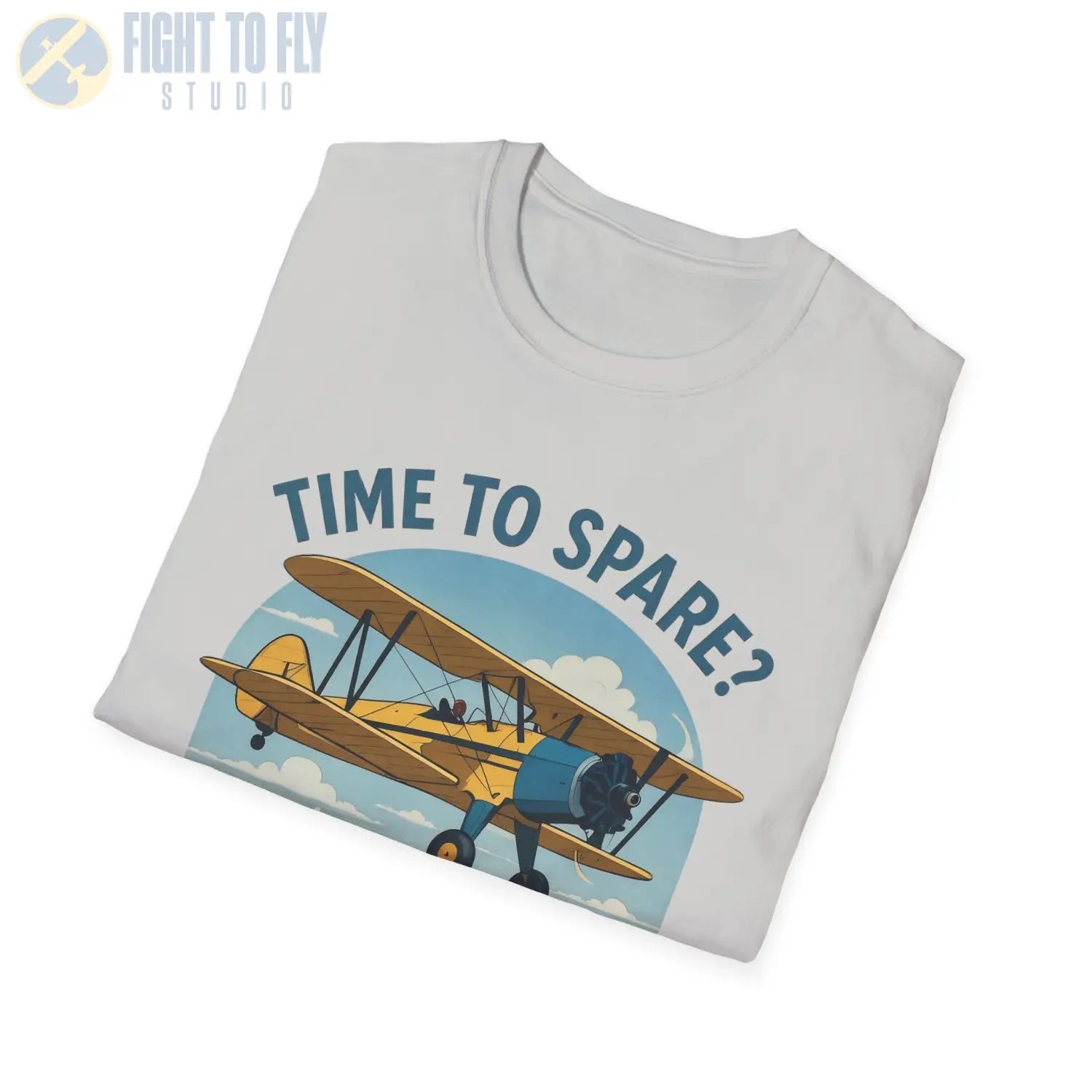 Time to Spare? Go by Air - Stearman - T-Shirt - Pilot gifts - WWII warbird t-shirt