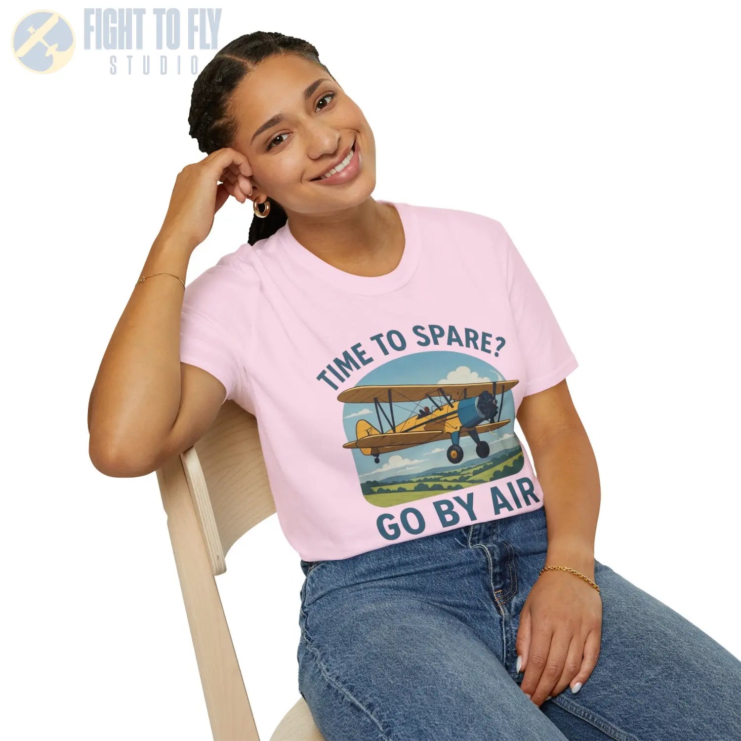 Time to Spare? Go by Air Stearman T Shirt Pilot gifts WWII warbird t shirt