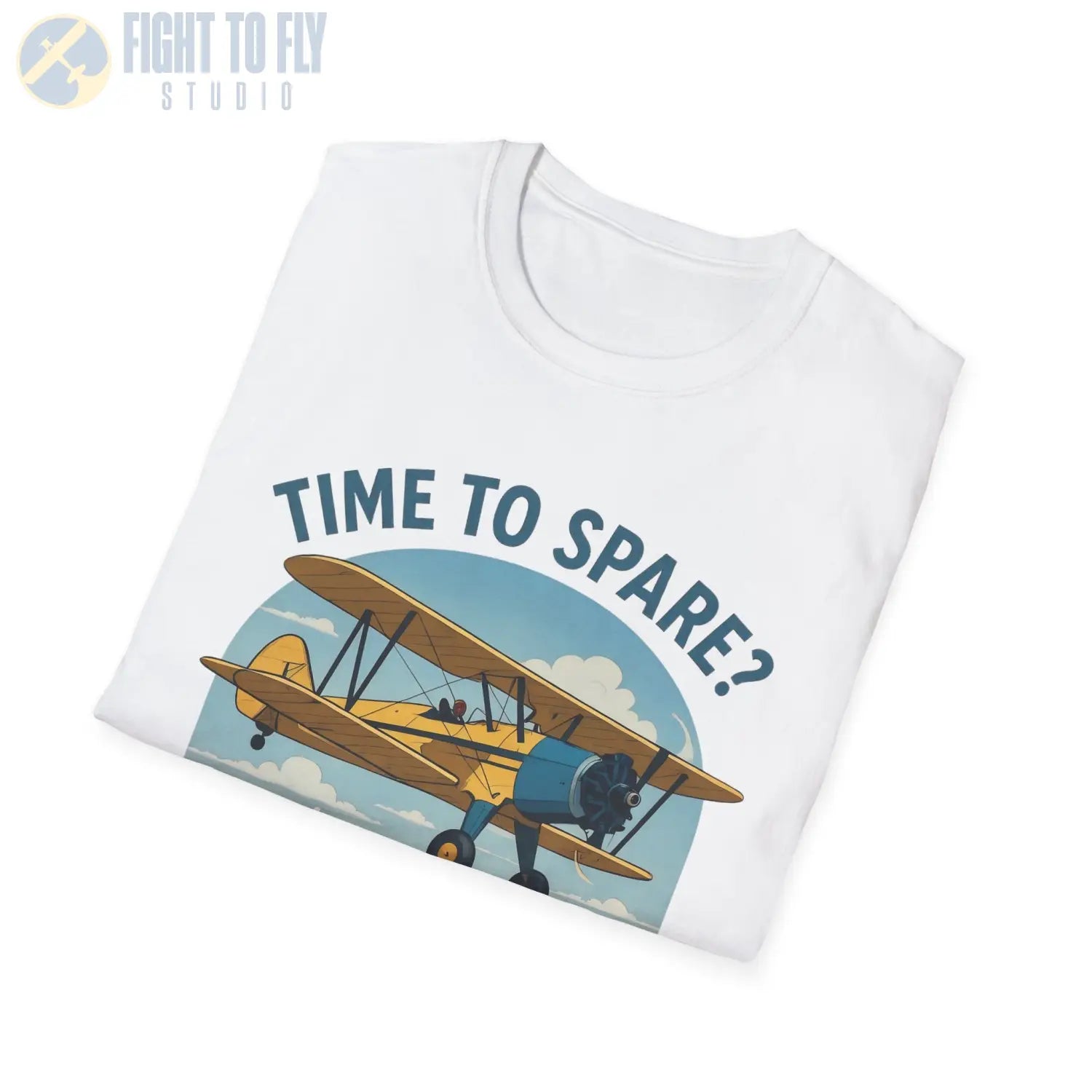 Time to Spare? Go by Air - Stearman - T-Shirt - Pilot gifts - WWII warbird t-shirt