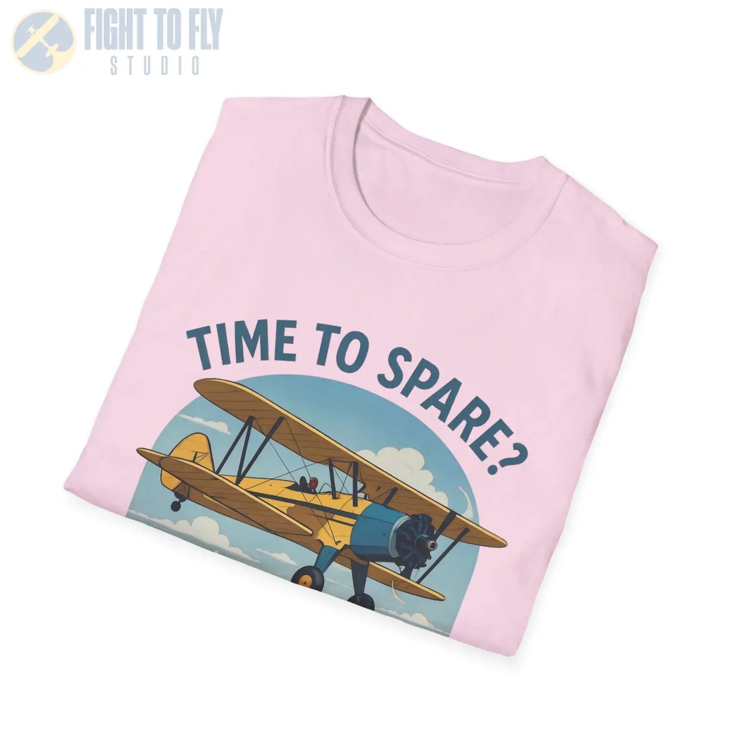 Time to Spare? Go by Air - Stearman - T-Shirt - Pilot gifts - WWII warbird t-shirt