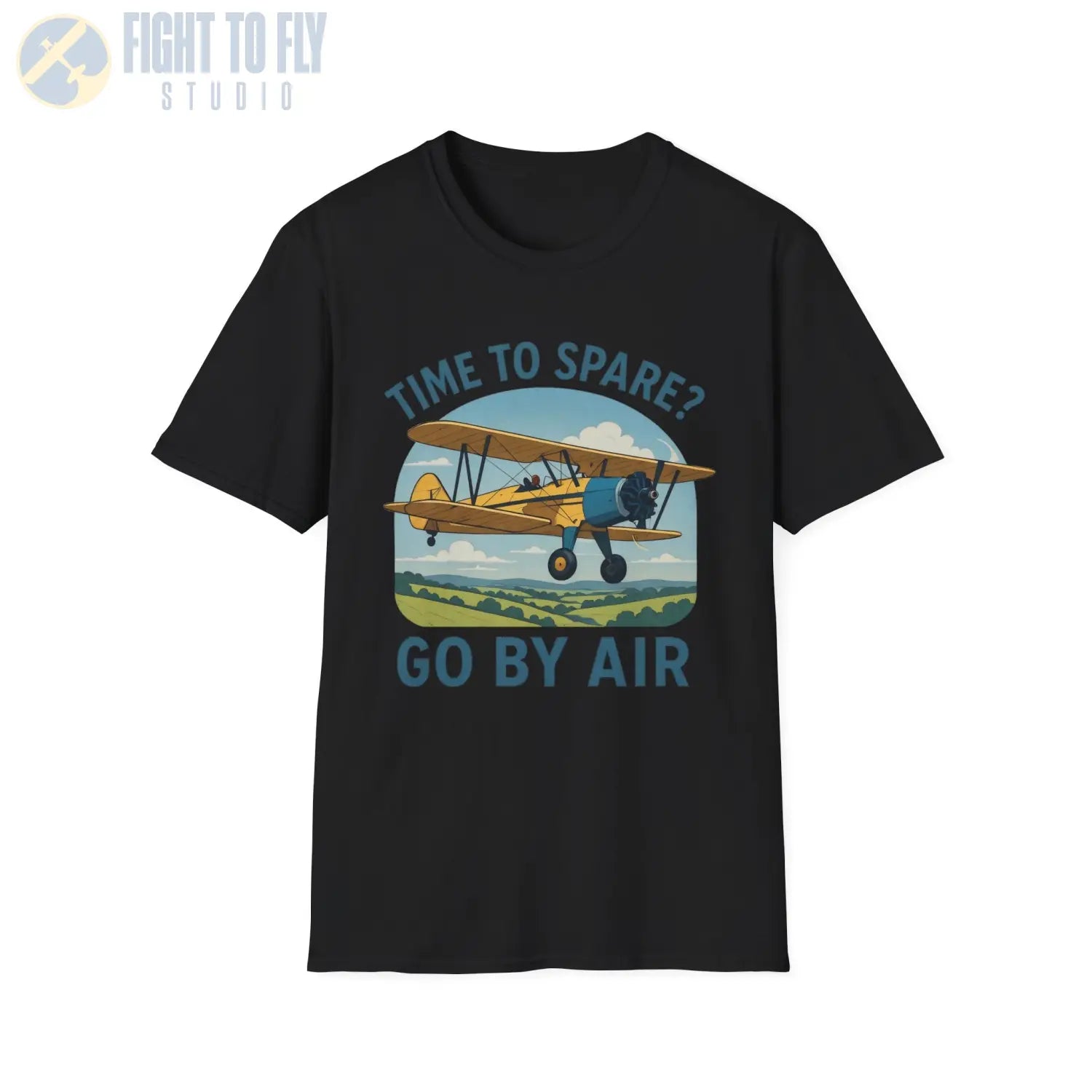 Time to Spare? Go by Air Stearman T Shirt Pilot gifts WWII warbird t shirt