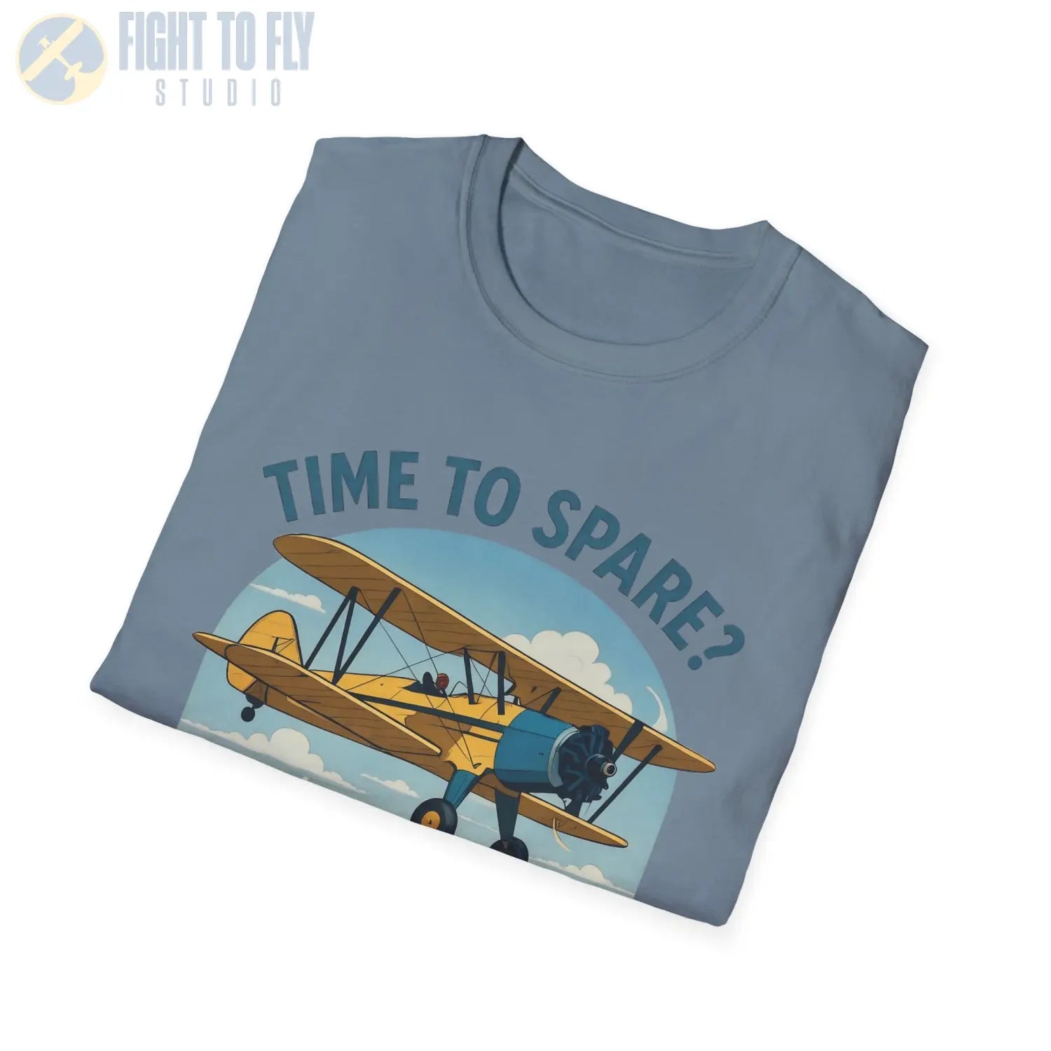 Time to Spare? Go by Air - Stearman - T-Shirt - Pilot gifts - WWII warbird t-shirt