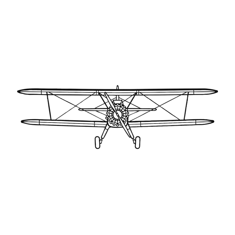Stearman PT-17 Front Die Cut Metal Wall Art - Sign - Pilot gifts - WWII warbird t-shirt