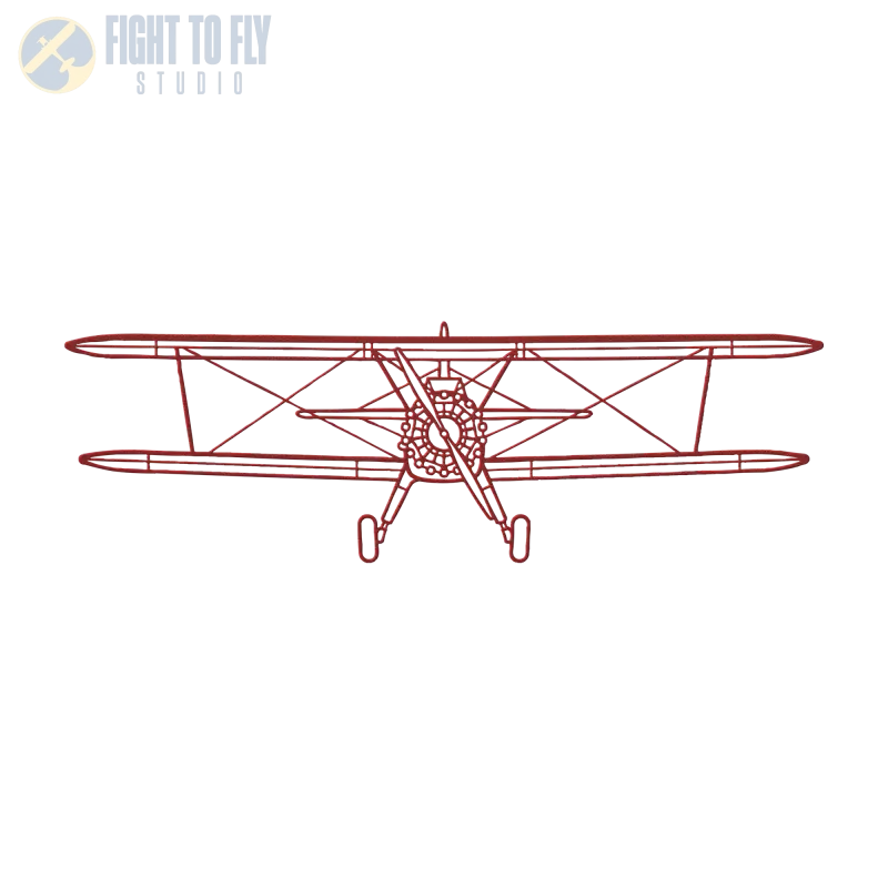 Stearman PT-17 Front Die Cut Metal Wall Art - Sign - Pilot gifts - WWII warbird t-shirt