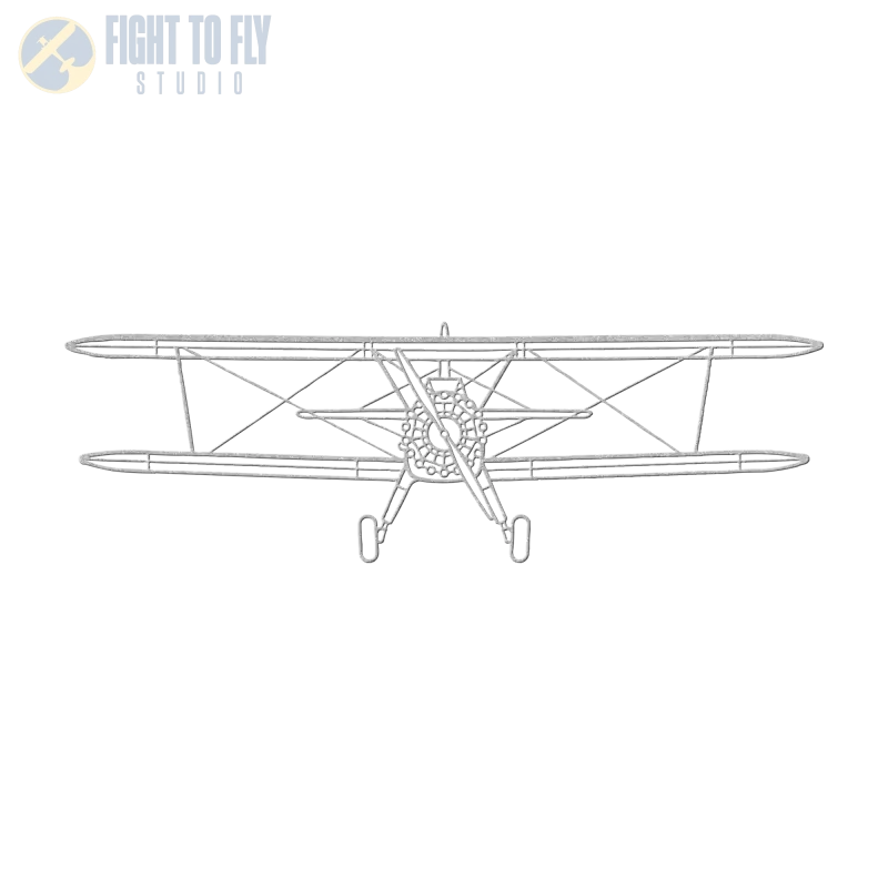 Stearman PT-17 Front Die Cut Metal Wall Art - Sign - Pilot gifts - WWII warbird t-shirt