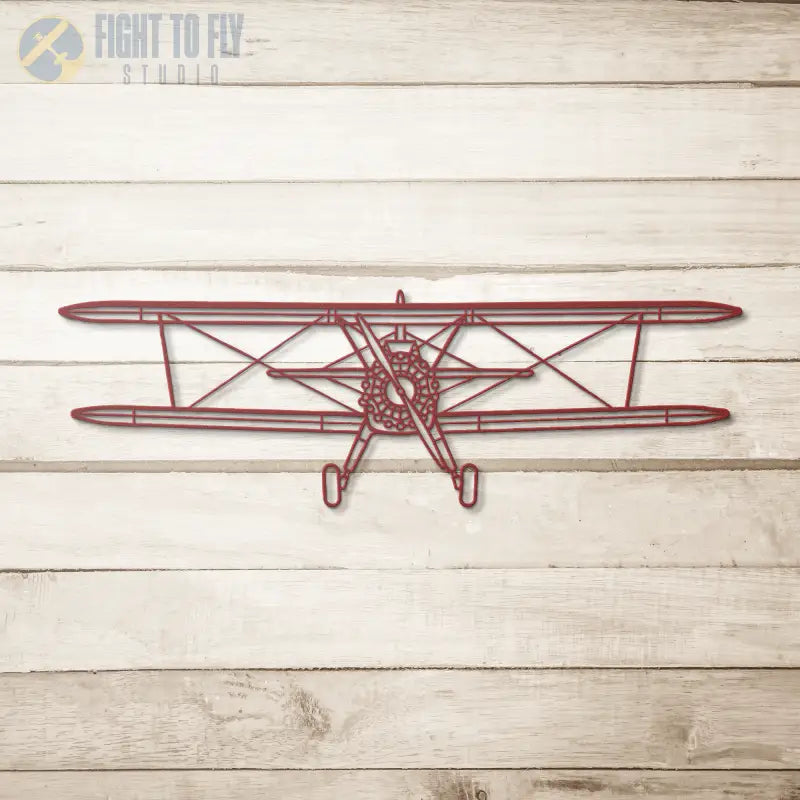 Stearman PT-17 Front Die Cut Metal Wall Art - Sign - Pilot gifts - WWII warbird t-shirt