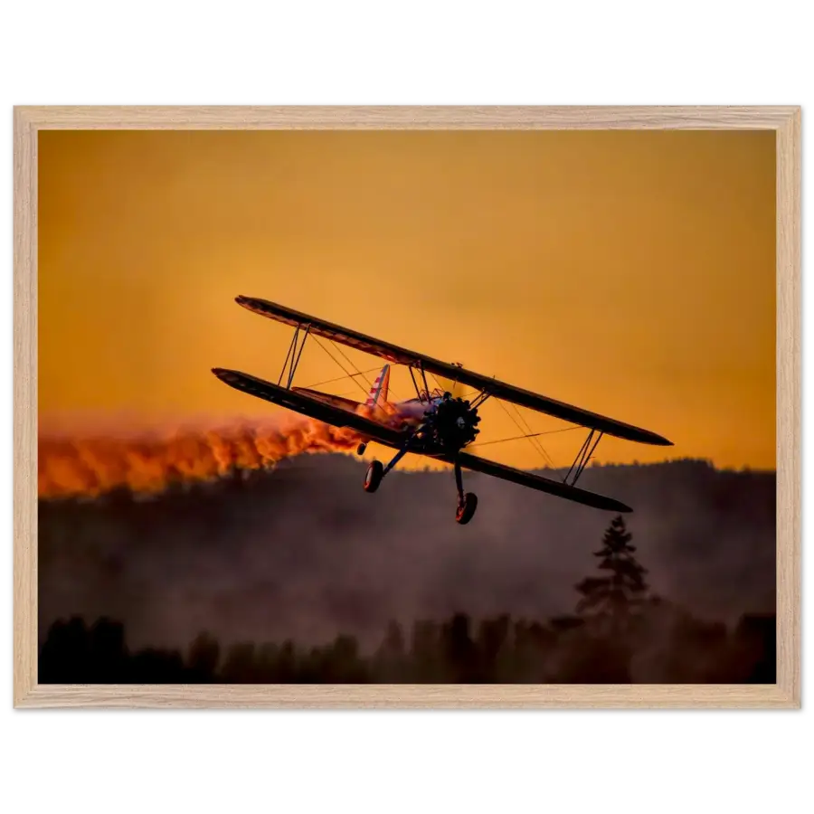 Stearman PT-17 Kaydet - Golden Hour Grace - Print Material - Gifts for pilots - Aviation apparel