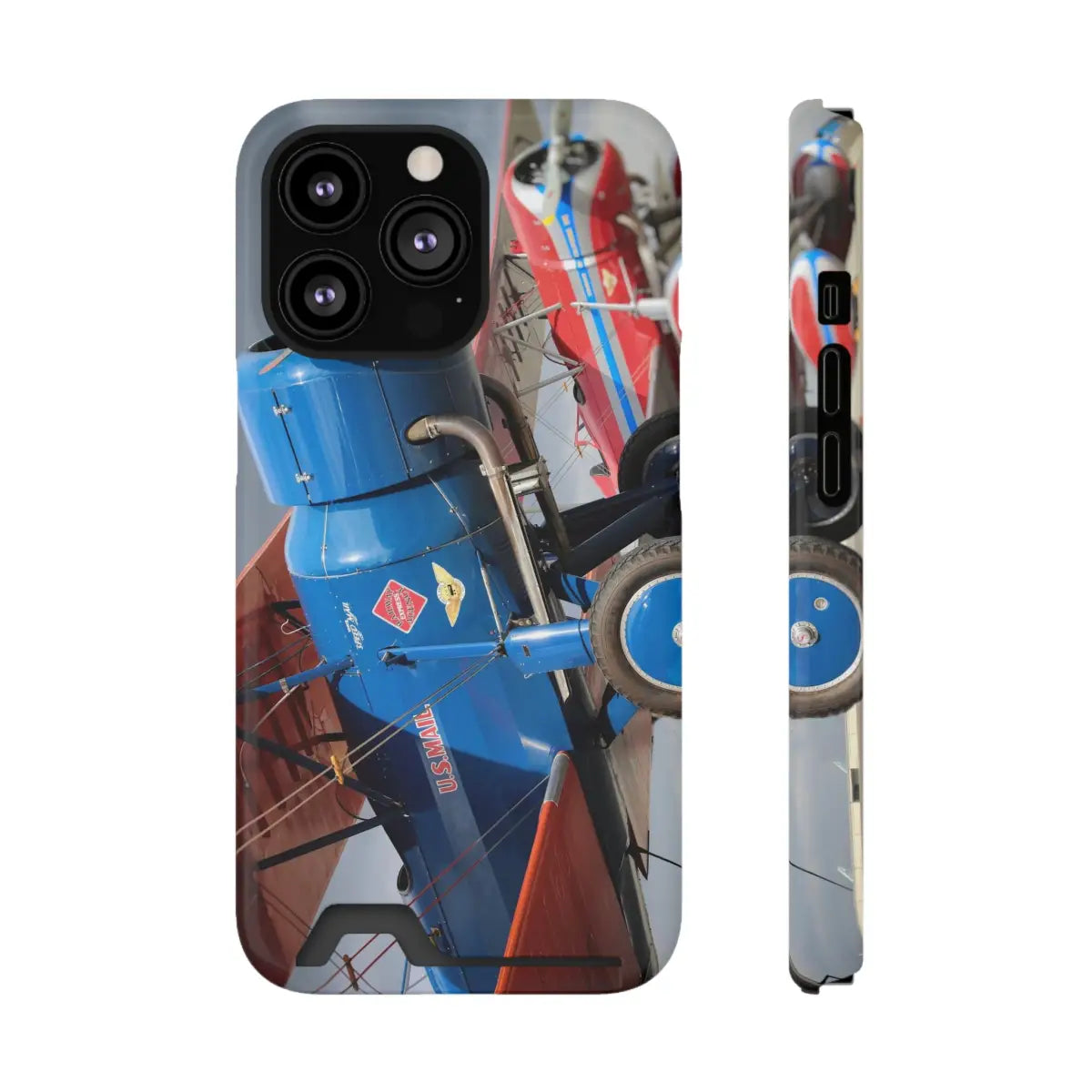 Stearman SpeedMail Vintage Airplane Phone Case with Card Holder - Perfect Gift for Aviation Lovers - Gifts pilots