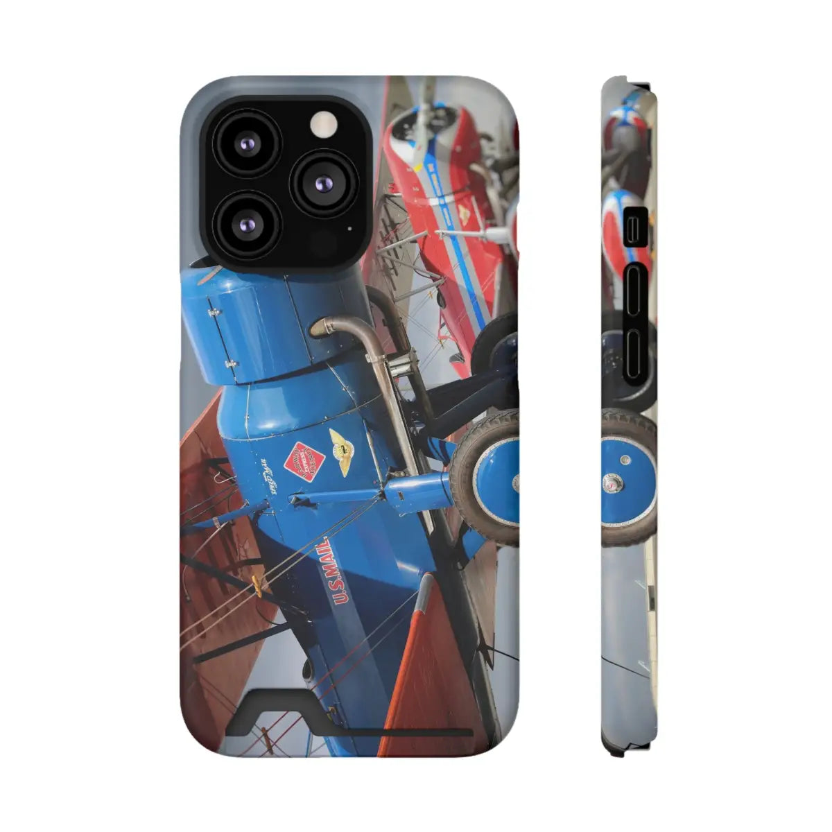 Stearman SpeedMail Vintage Airplane Phone Case with Card Holder - Perfect Gift for Aviation Lovers - Gifts pilots