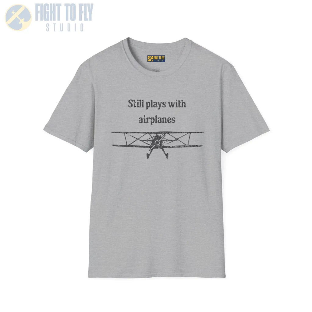 Still Plays With Airplanes - T-Shirt - Pilot gifts - WWII warbird t-shirt