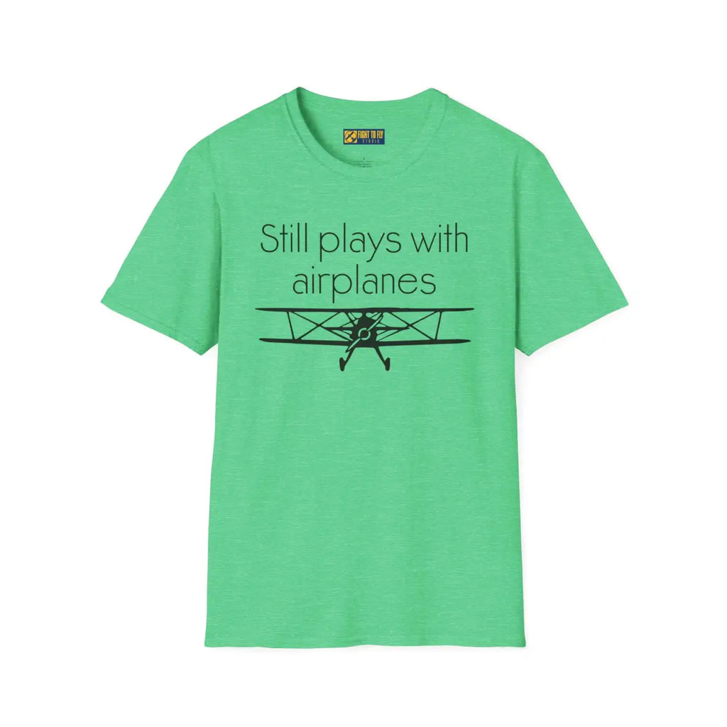 Still Plays With Planes - Stearman - T-Shirt - Pilot gifts - WWII warbird t-shirt