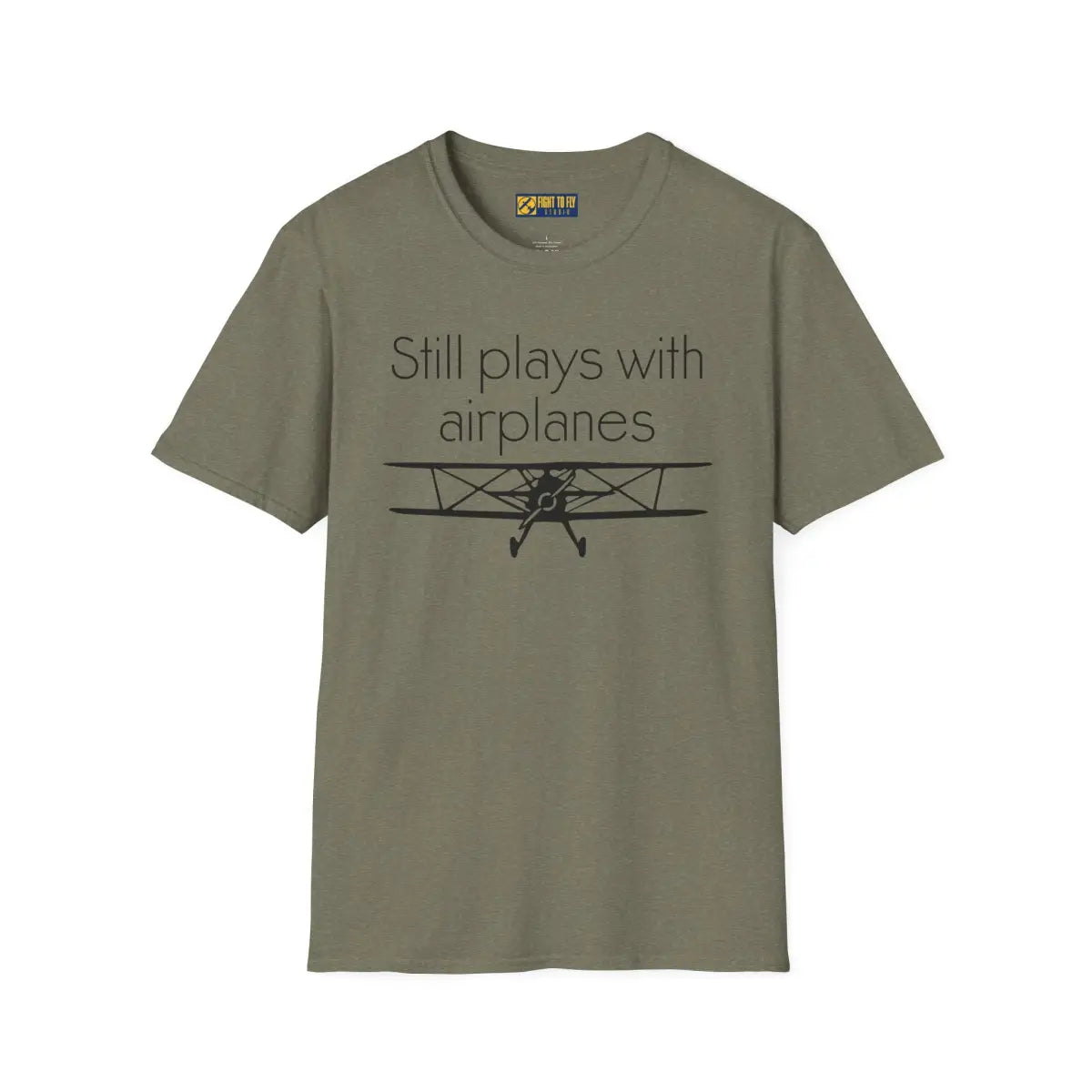 Still Plays With Planes - Stearman - T-Shirt - Pilot gifts - WWII warbird t-shirt