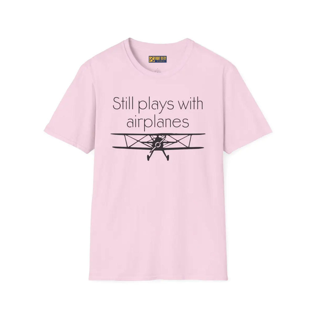 Still Plays With Planes - Stearman - T-Shirt - Pilot gifts - WWII warbird t-shirt