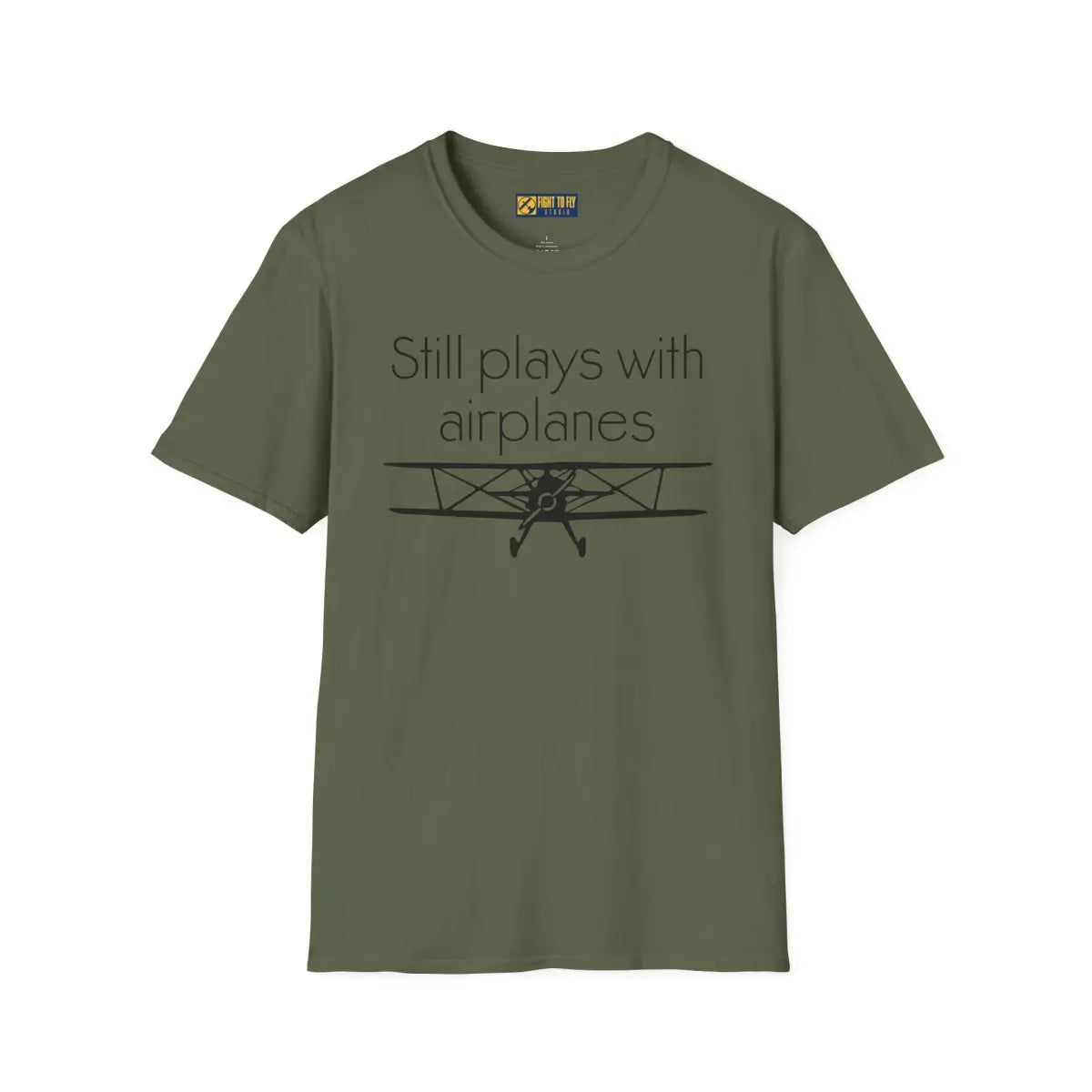 Still Plays With Planes - Stearman - T-Shirt - Pilot gifts - WWII warbird t-shirt