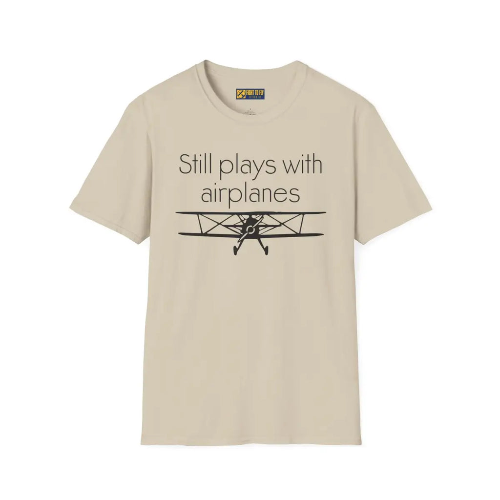 Still Plays With Planes - Stearman - T-Shirt - Pilot gifts - WWII warbird t-shirt