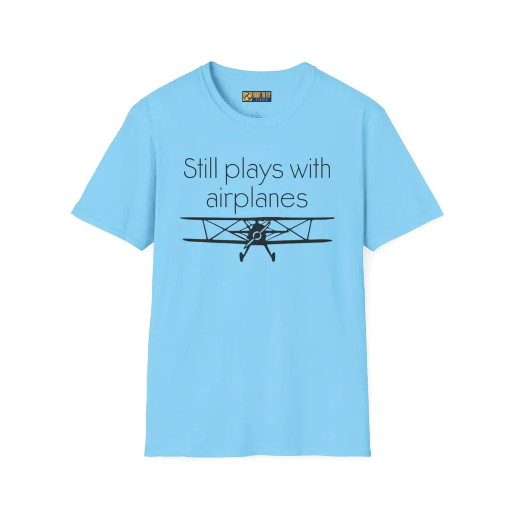 Still Plays With Planes - Stearman - T-Shirt - Pilot gifts - WWII warbird t-shirt