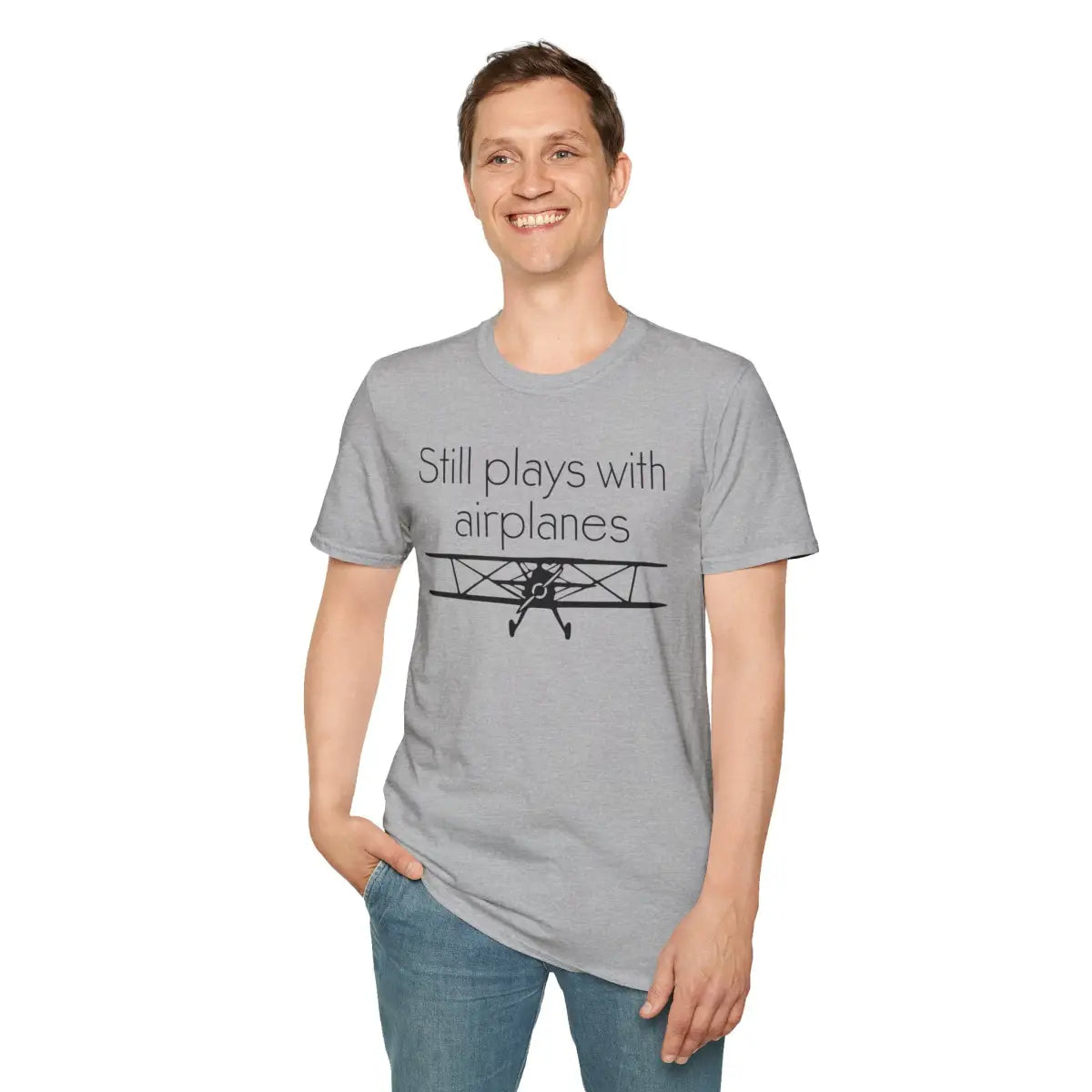 Still Plays With Planes - Stearman - T-Shirt - Pilot gifts - WWII warbird t-shirt