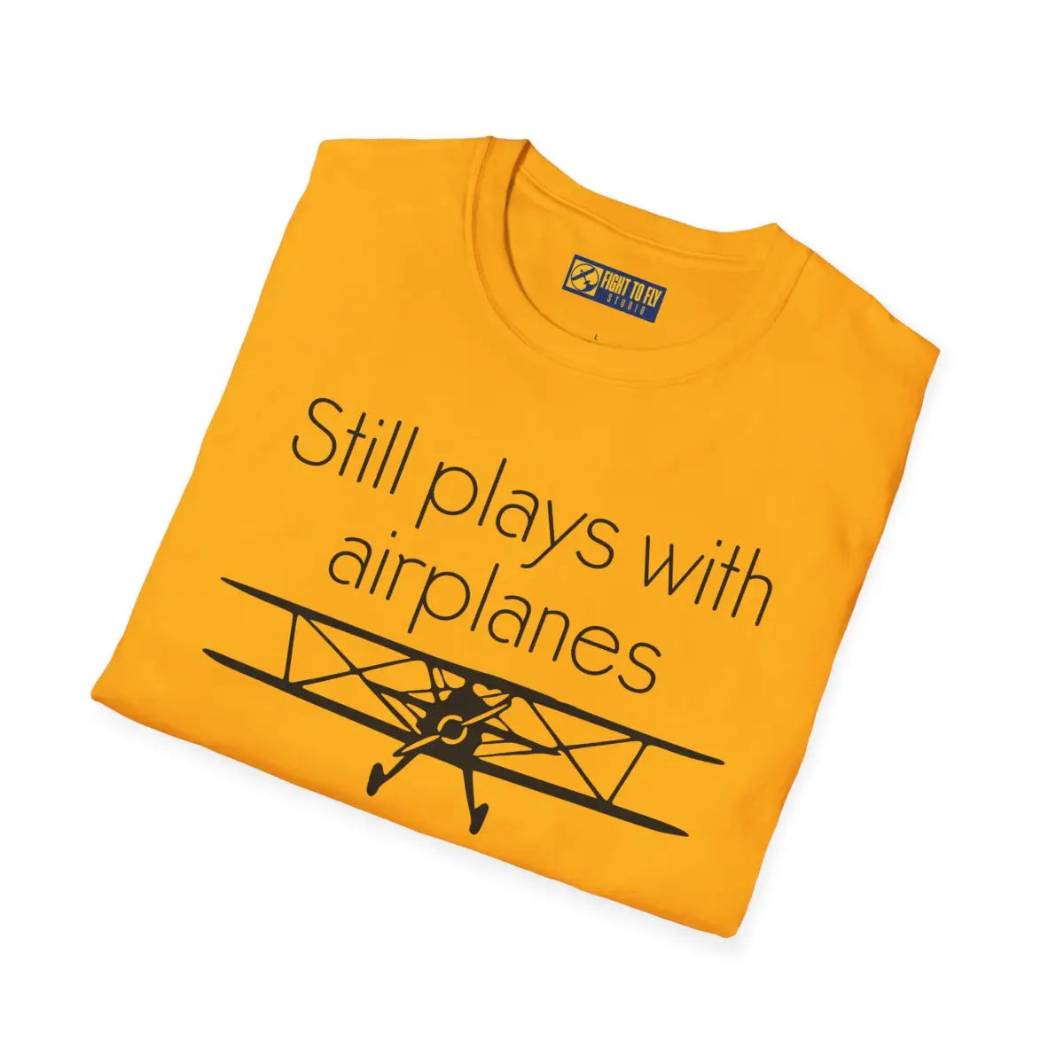 Still Plays With Planes - Stearman - T-Shirt - Pilot gifts - WWII warbird t-shirt