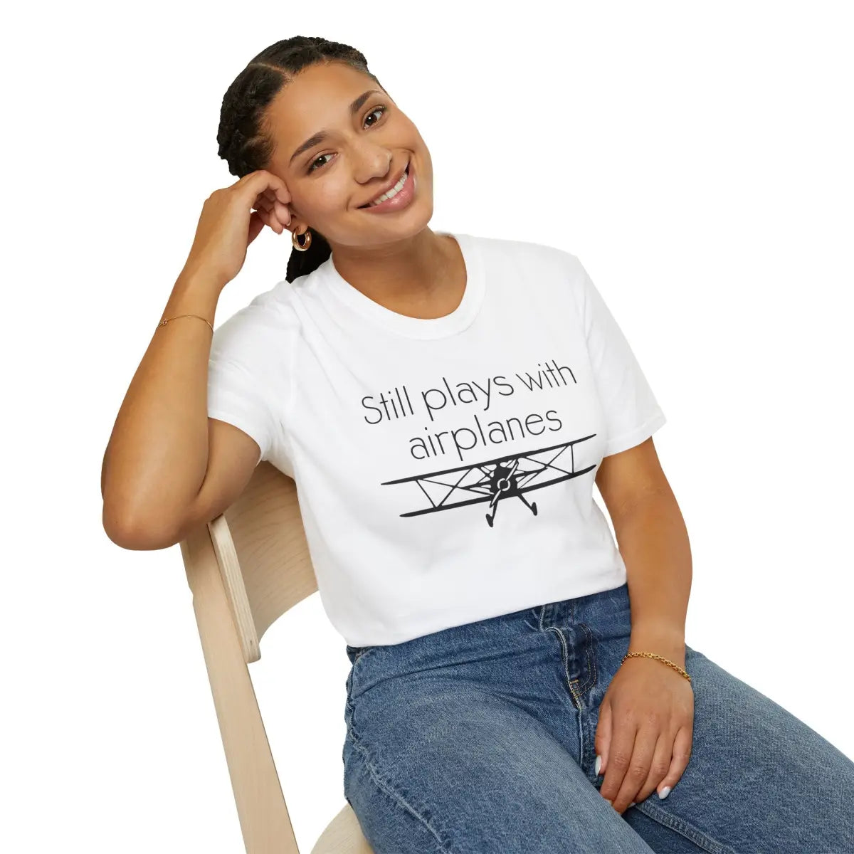 Still Plays With Planes - Stearman - T-Shirt - Gifts for pilots - Aviation apparel