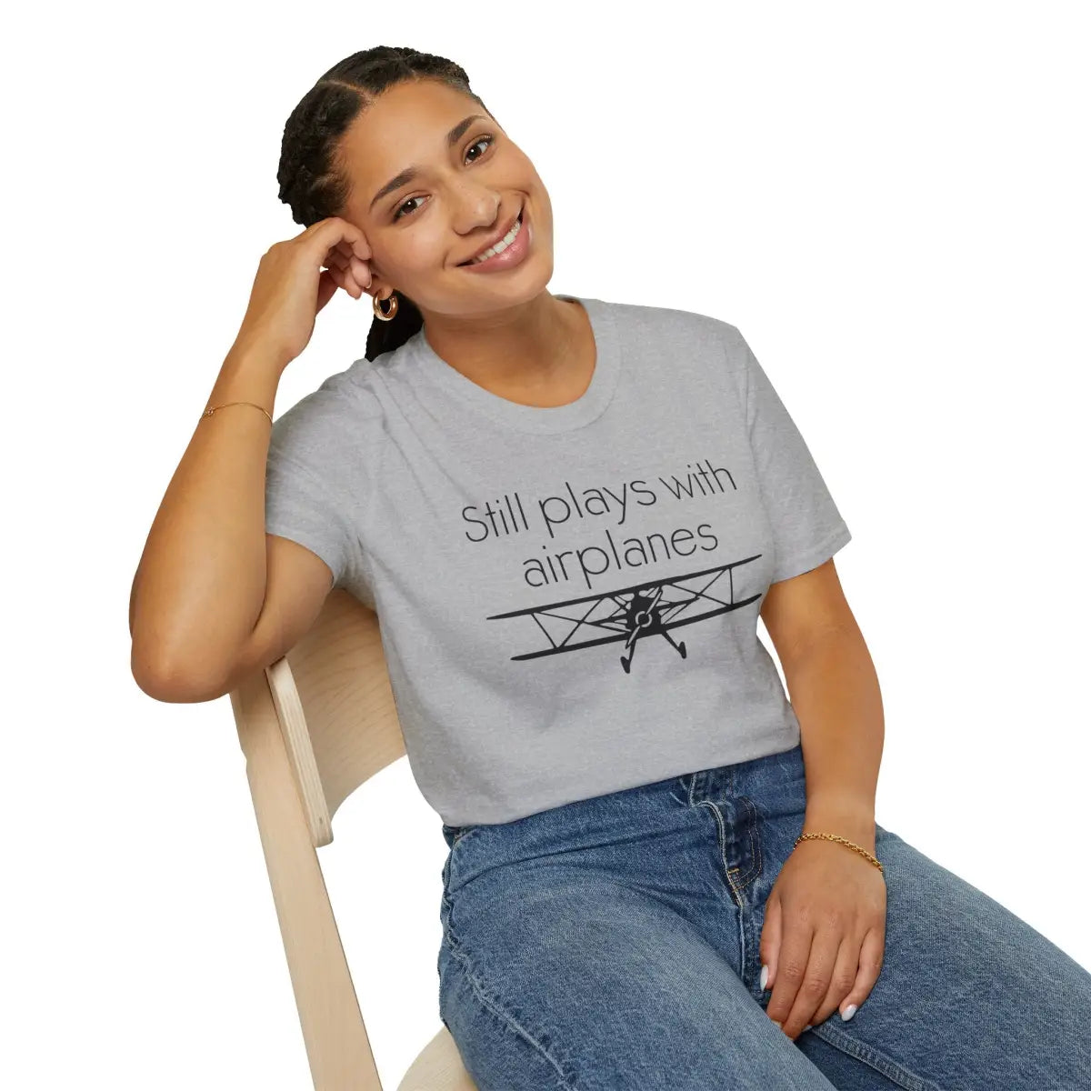 Still Plays With Planes - Stearman - T-Shirt - Gifts for pilots - Aviation apparel