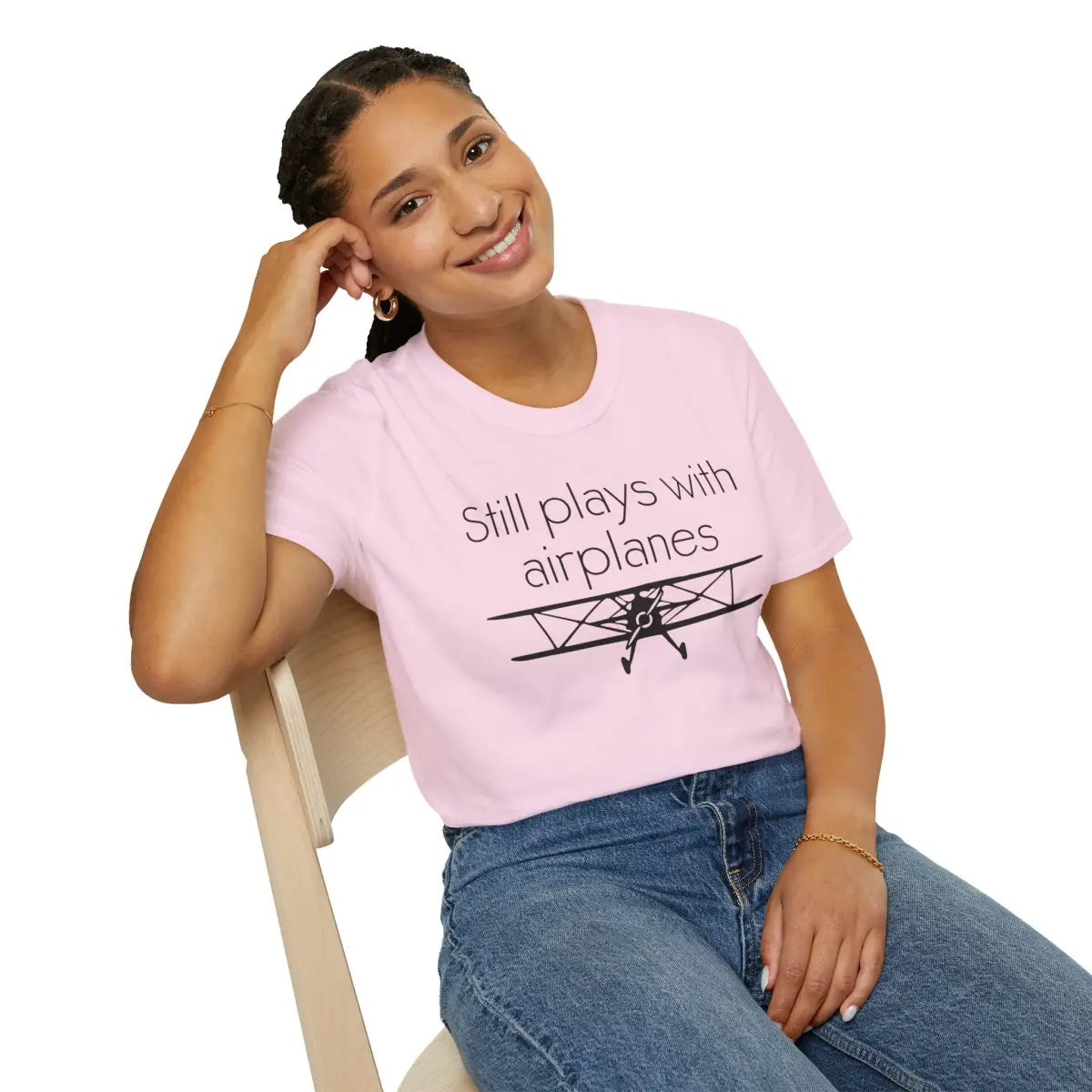 Still Plays With Planes - Stearman - T-Shirt - Pilot gifts - WWII warbird t-shirt