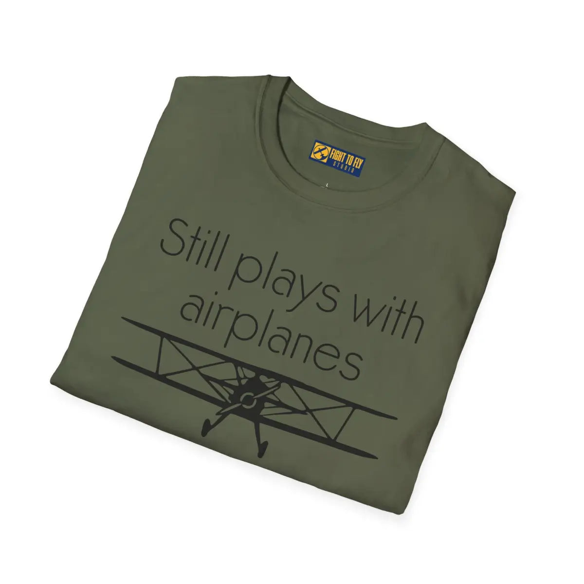 Still Plays With Planes - Stearman - T-Shirt - Pilot gifts - WWII warbird t-shirt
