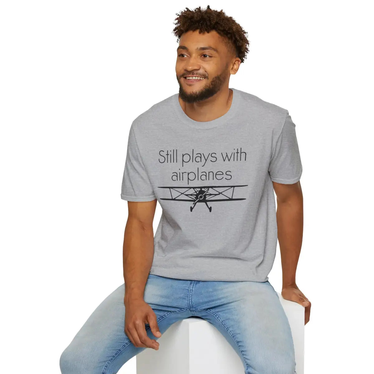 Still Plays With Planes - Stearman - T-Shirt - Pilot gifts - WWII warbird t-shirt