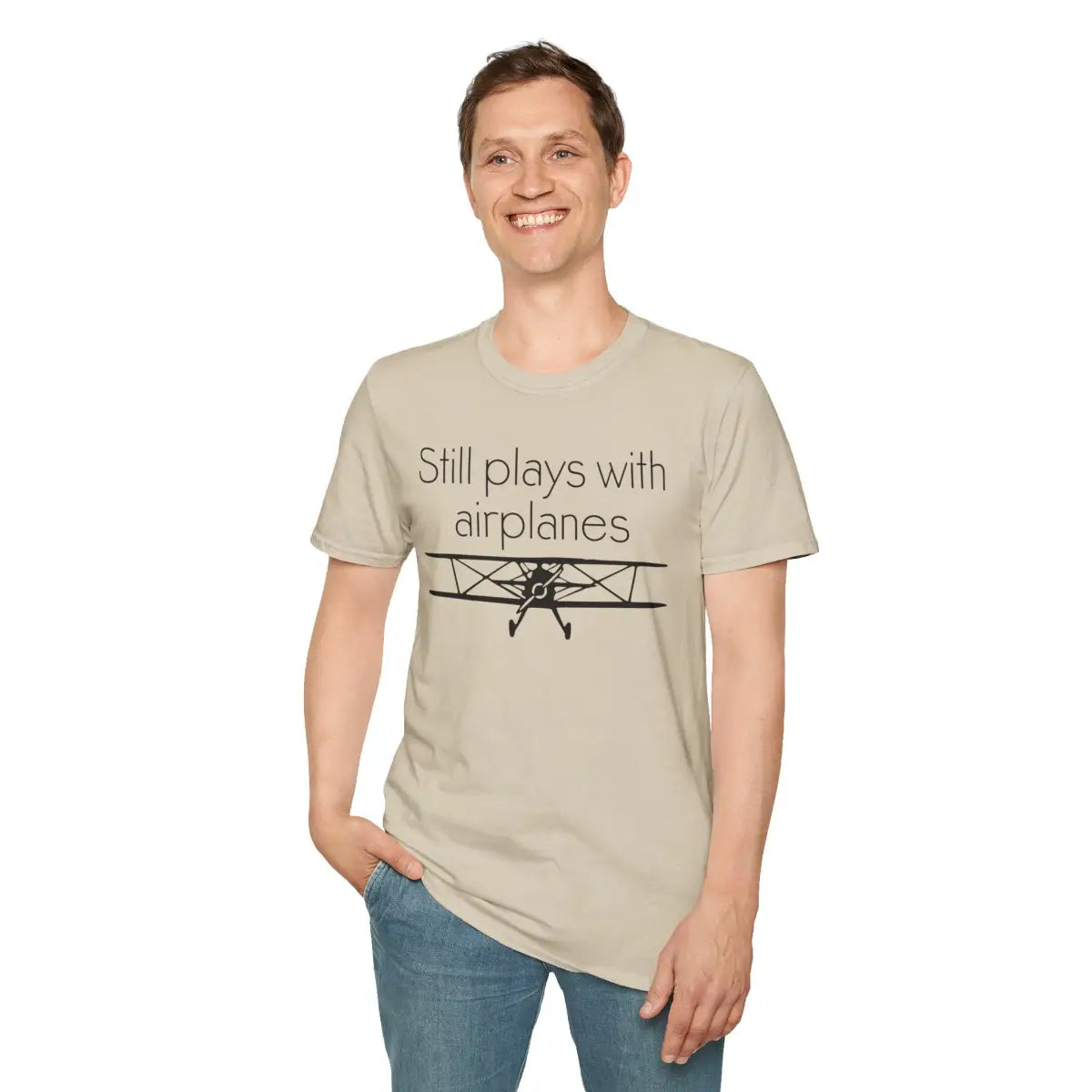 Still Plays With Planes - Stearman - T-Shirt - Pilot gifts - WWII warbird t-shirt