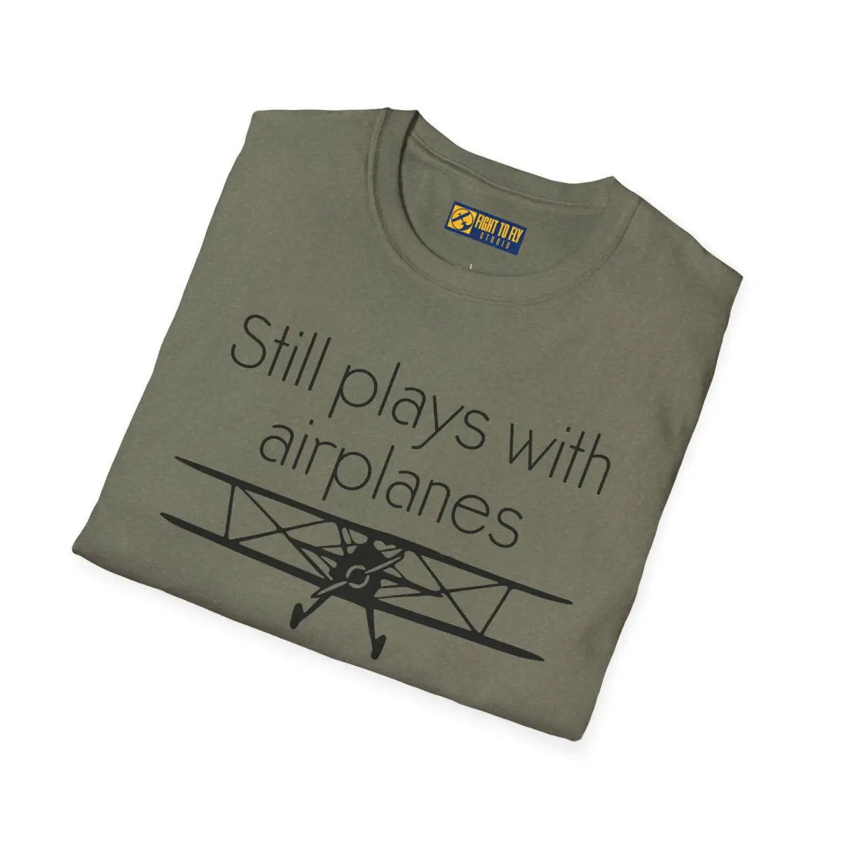 Still Plays With Planes - Stearman - T-Shirt - Pilot gifts - WWII warbird t-shirt