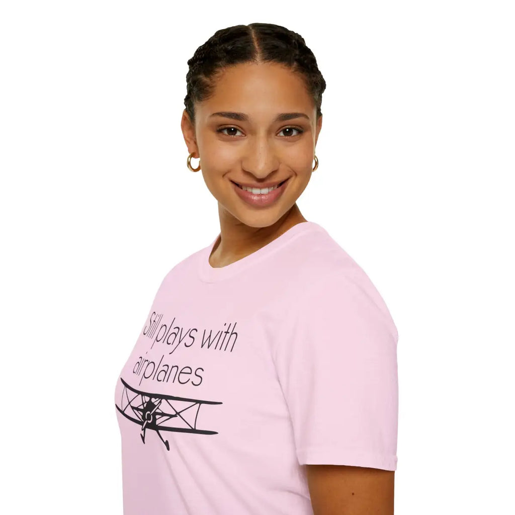 Still Plays With Planes - Stearman - T-Shirt - Pilot gifts - WWII warbird t-shirt