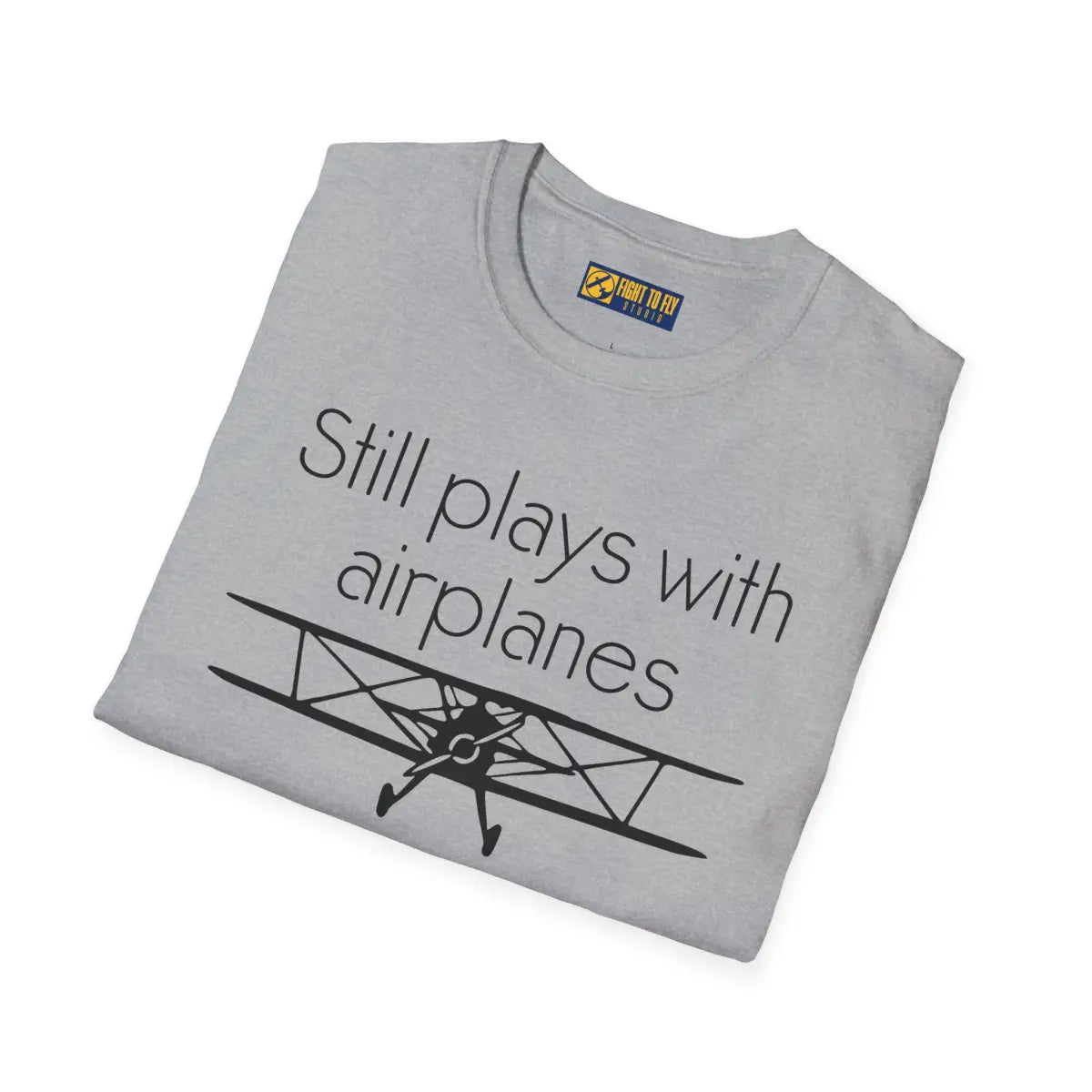 Still Plays With Planes - Stearman - T-Shirt - Pilot gifts - WWII warbird t-shirt