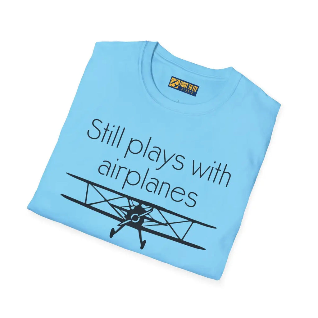 Still Plays With Planes - Stearman - T-Shirt - Pilot gifts - WWII warbird t-shirt
