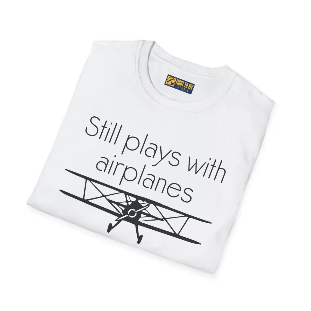 Still Plays With Planes - Stearman - T-Shirt - Pilot gifts - WWII warbird t-shirt