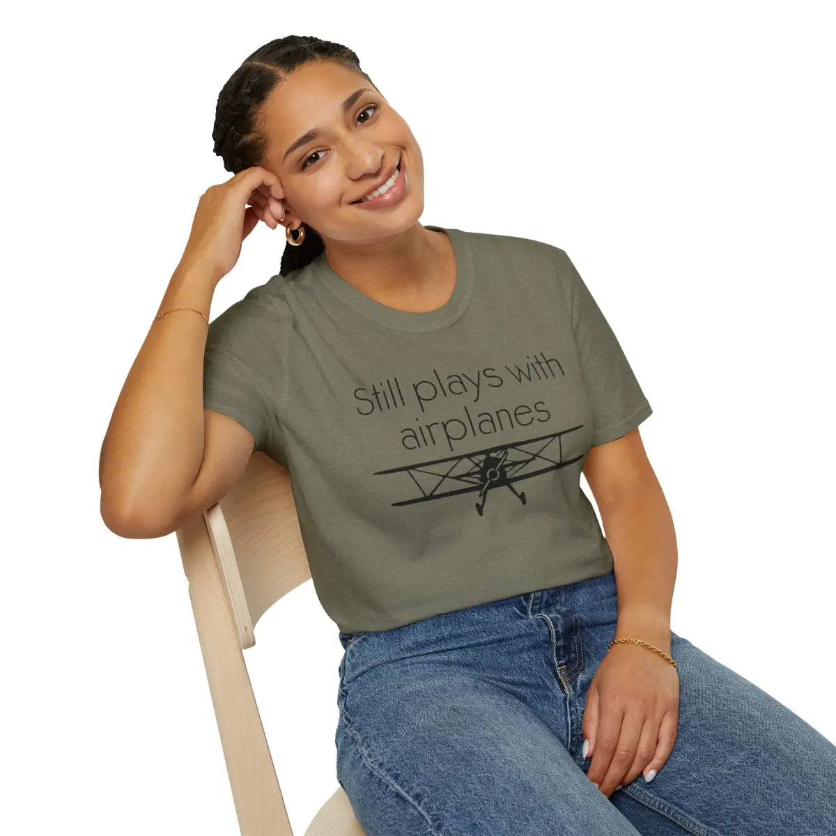 Still Plays With Planes - Stearman - T-Shirt - Gifts for pilots - Aviation apparel