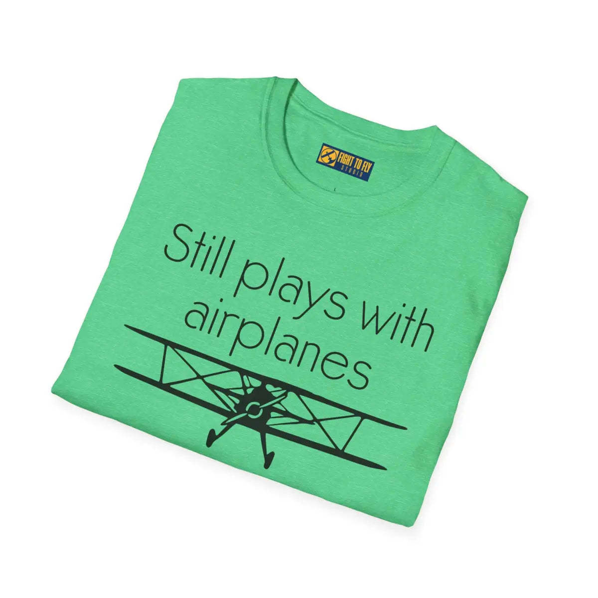 Still Plays With Planes - Stearman - T-Shirt - Pilot gifts - WWII warbird t-shirt