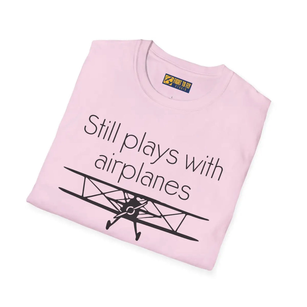 Still Plays With Planes - Stearman - T-Shirt - Pilot gifts - WWII warbird t-shirt